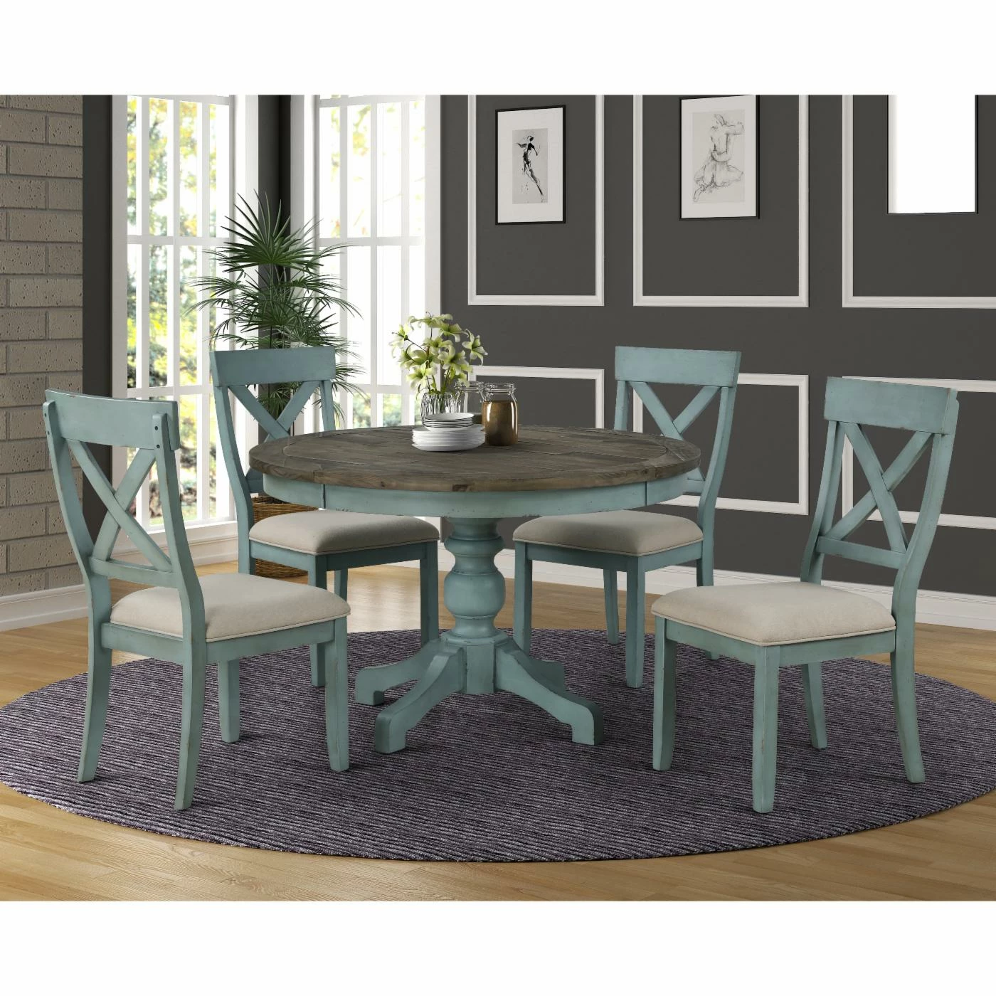 Best Pirce ๐ฅ Roundhill Furniture Prato 5 Piece Round Dining Table Set ๐ฏ 4 Best Pirce ๐ฅ Roundhill Furniture Prato 5 Piece Round Dining Table Set ๐ฏ - Image 2