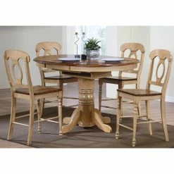 Coupon 🎉 Oval Sunset Trading 5-Piece Brook Butterfly Leaf Pub Dining Table Set With Napoleon Stools 👏 -Kitchen Sales Store inuseSET745