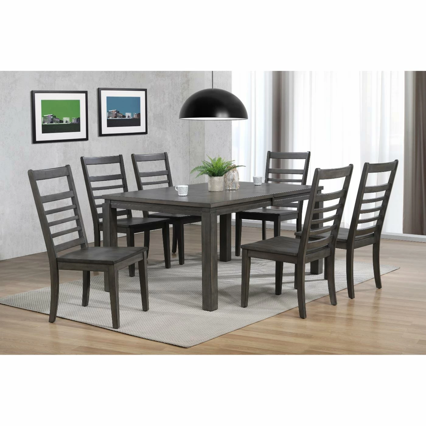 Best Pirce 👍 Rectangle Sunset Trading Shades Of Gray 7 Piece Dining Table Set 😀 4 Best Pirce 👍 Rectangle Sunset Trading Shades Of Gray 7 Piece Dining Table Set 😀 - Image 2