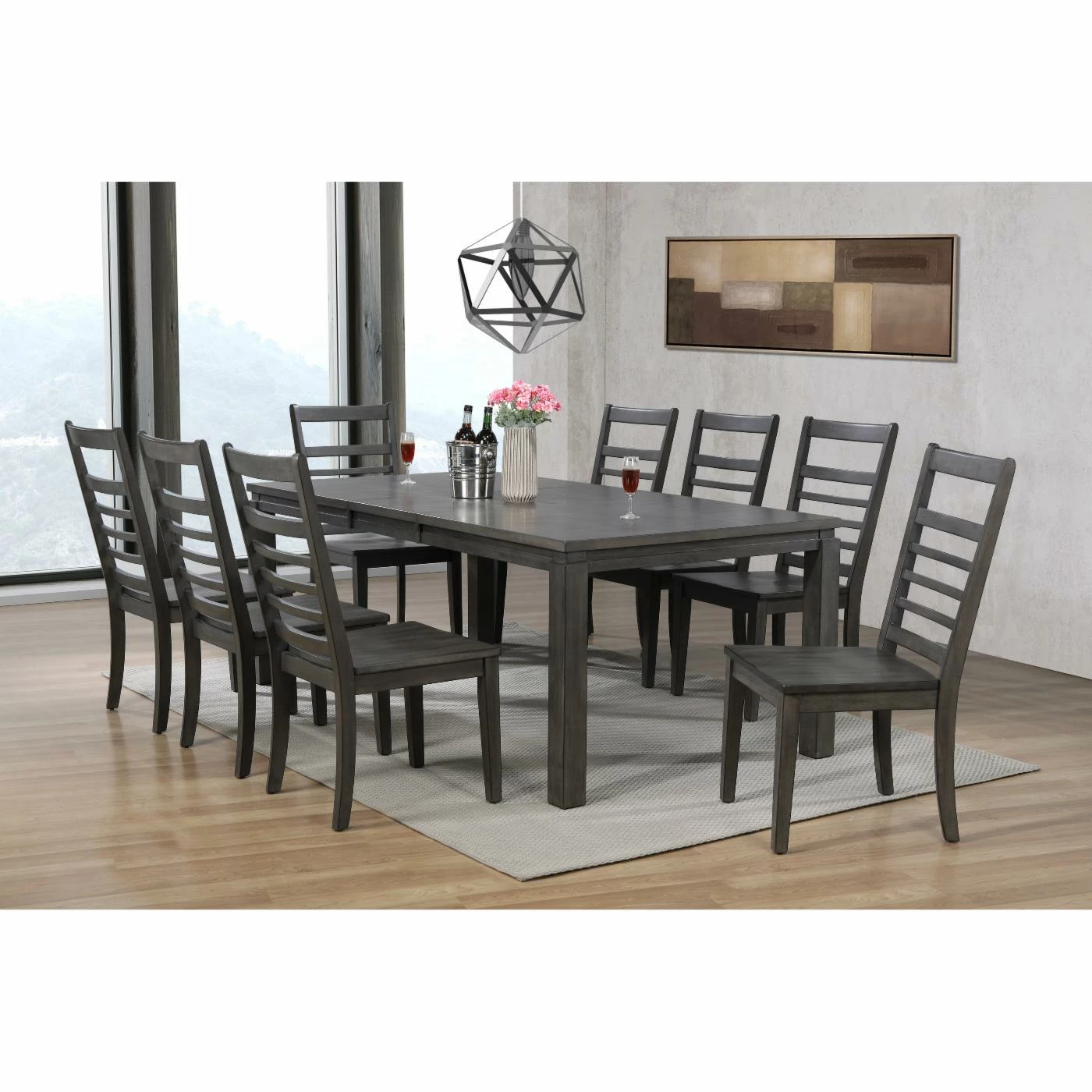 New ๐งจ Rectangle Sunset Trading Shades Of Gray 9 Piece Dining Table Set โจ 4 New ๐งจ Rectangle Sunset Trading Shades Of Gray 9 Piece Dining Table Set โจ - Image 2