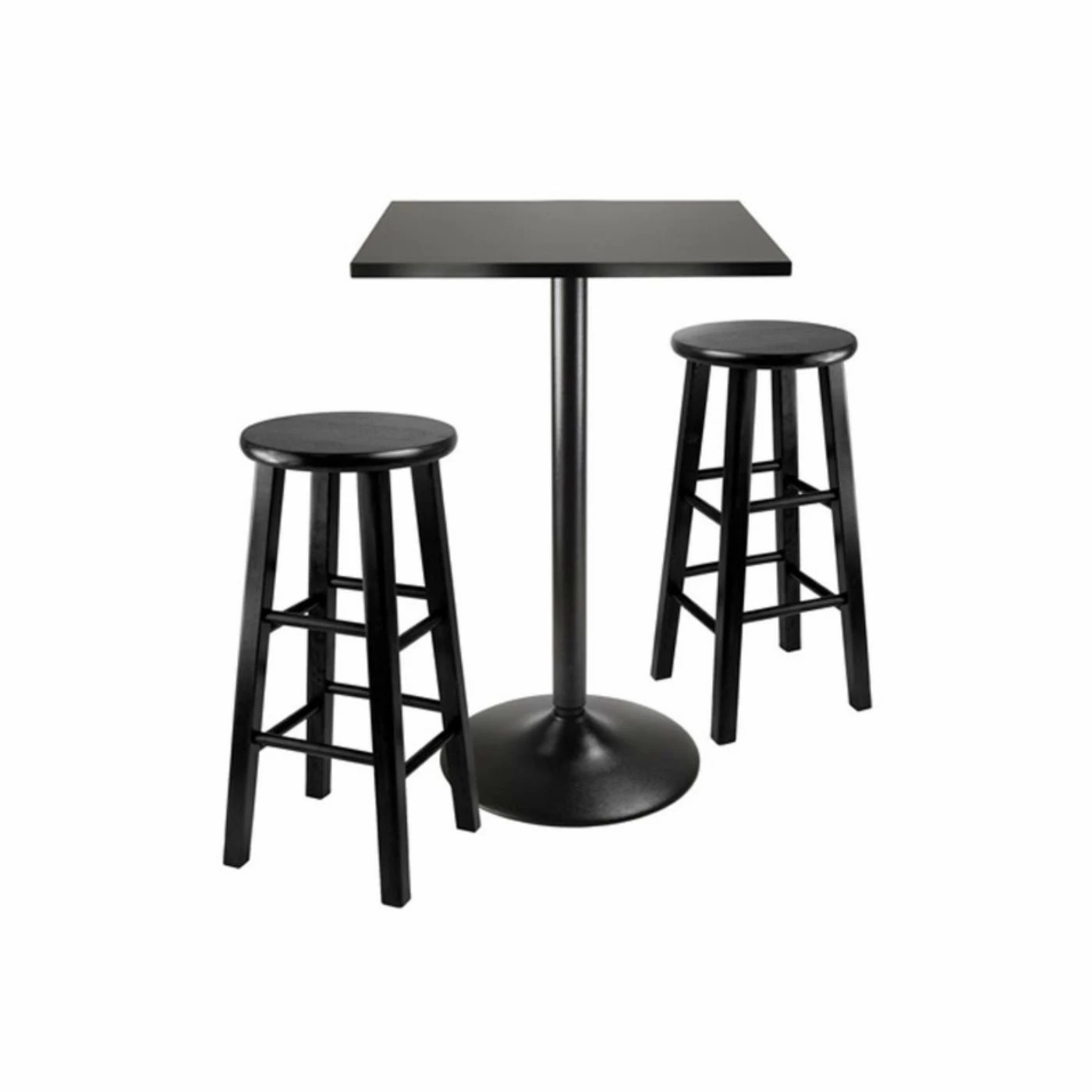 Top 10 🎁 Rectangle Winsome Obsidian Black 3 Piece Counter Height Dining Set With Stools 🥰 4 Top 10 🎁 Rectangle Winsome Obsidian Black 3 Piece Counter Height Dining Set With Stools 🥰 - Image 2