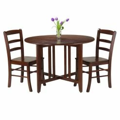 Discount ๐งจ Winsome Trading Alamo 3 Piece Round Dining Table Set With Ladder Back Chairs ๐ 5 Discount ๐งจ Winsome Trading Alamo 3 Piece Round Dining Table Set With Ladder Back Chairs ๐ -Kitchen Sales Store inuseWI664
