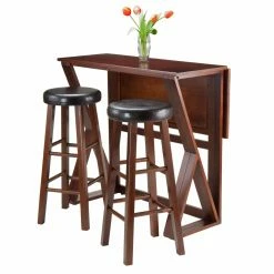 Deals ๐ Rectangle Winsome Trading Harrington 3 Piece Counter Height Dining Table Set With 29 In. Round Seat Stools โ๏ธ 5 Deals ๐ Rectangle Winsome Trading Harrington 3 Piece Counter Height Dining Table Set With 29 In. Round Seat Stools โ๏ธ -Kitchen Sales Store inuseWI665