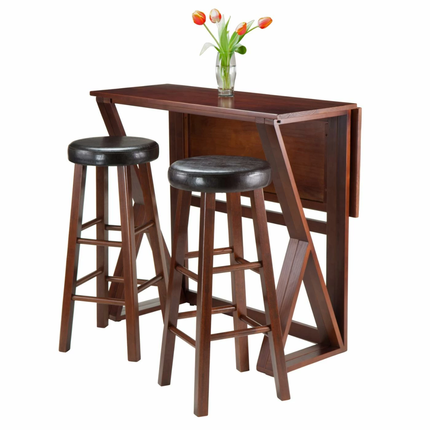Deals ๐ Rectangle Winsome Trading Harrington 3 Piece Counter Height Dining Table Set With 29 In. Round Seat Stools โ๏ธ 4 Deals ๐ Rectangle Winsome Trading Harrington 3 Piece Counter Height Dining Table Set With 29 In. Round Seat Stools โ๏ธ - Image 2