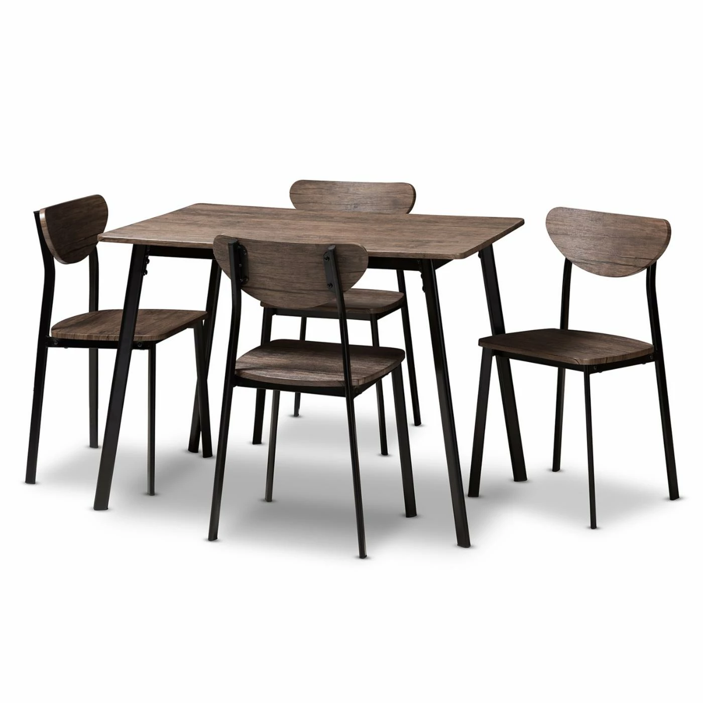 Best Pirce ๐ Rectangle Baxton Studio Ornette 5 Piece Dining Table Set ๐ 4 Best Pirce ๐ Rectangle Baxton Studio Ornette 5 Piece Dining Table Set ๐ - Image 2