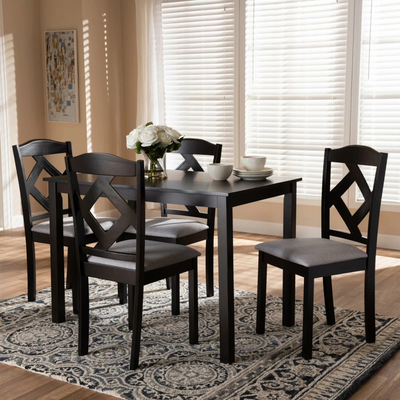 Wholesale π₯ Rectangle Baxton Studio Ruth 5 Piece Contemporary Dining Set β 4 Wholesale π₯ Rectangle Baxton Studio Ruth 5 Piece Contemporary Dining Set β - Image 2