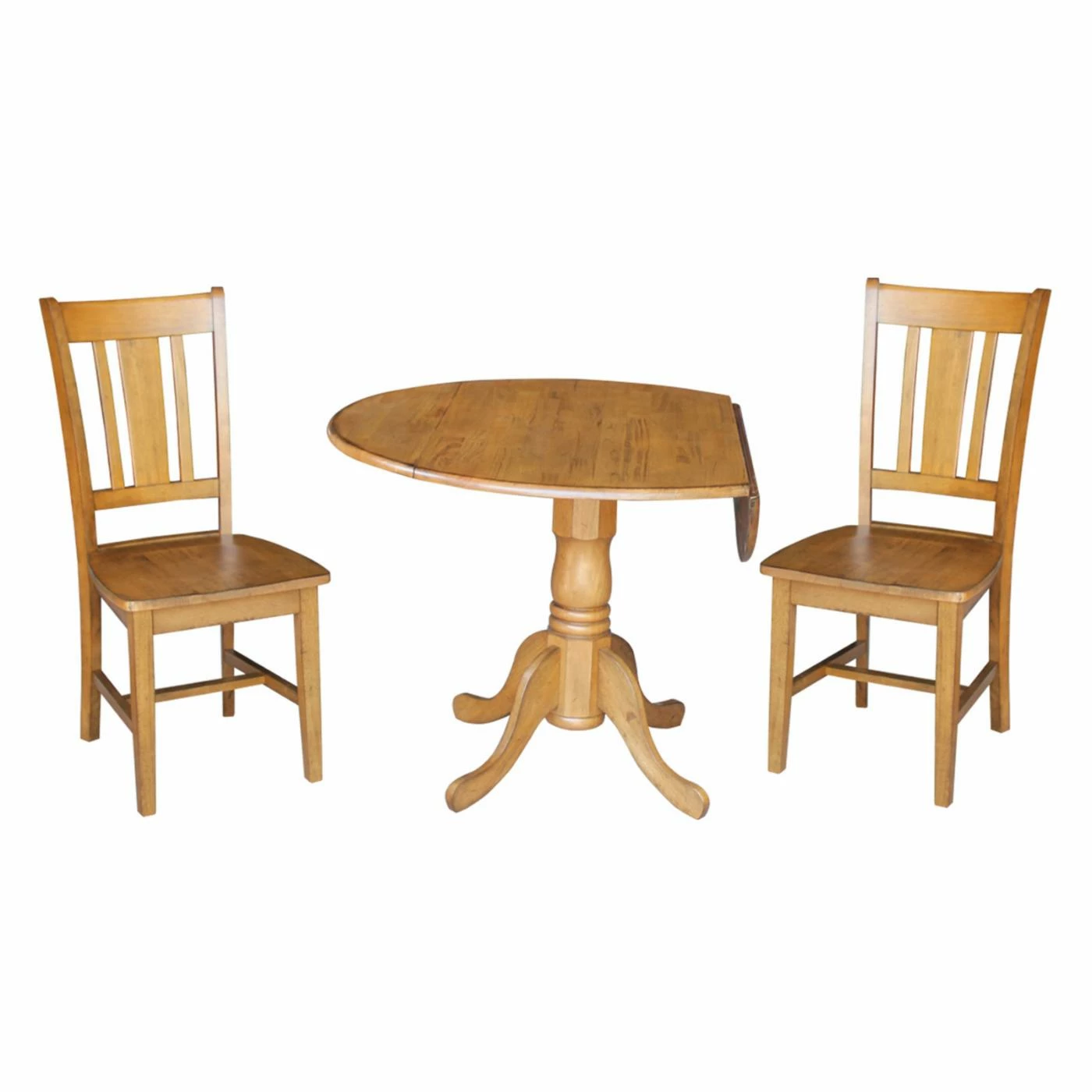 Flash Sale ๐งจ Round International Concepts Dual Drop Leaf 3 Piece Dining Table Set With San Remo Chairs ๐ 4 Flash Sale ๐งจ Round International Concepts Dual Drop Leaf 3 Piece Dining Table Set With San Remo Chairs ๐ - Image 2