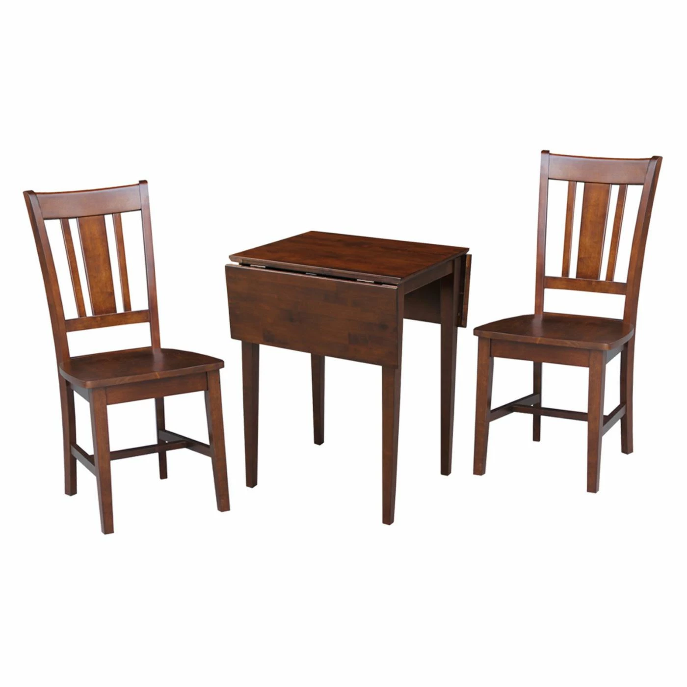 Cheap 🤩 Rectangle International Concepts Dual Drop Leaf Square 3 Piece Dining Table Set With San Remo Chairs ⌛ 4 Cheap 🤩 Rectangle International Concepts Dual Drop Leaf Square 3 Piece Dining Table Set With San Remo Chairs ⌛ - Image 2