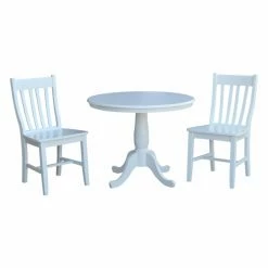 Hot Sale ⌛ Round International Concepts 3 Piece Dining Set With Cafe Chairs 🥰 5 Hot Sale ⌛ Round International Concepts 3 Piece Dining Set With Cafe Chairs 🥰 -Kitchen Sales Store inuseWWI758