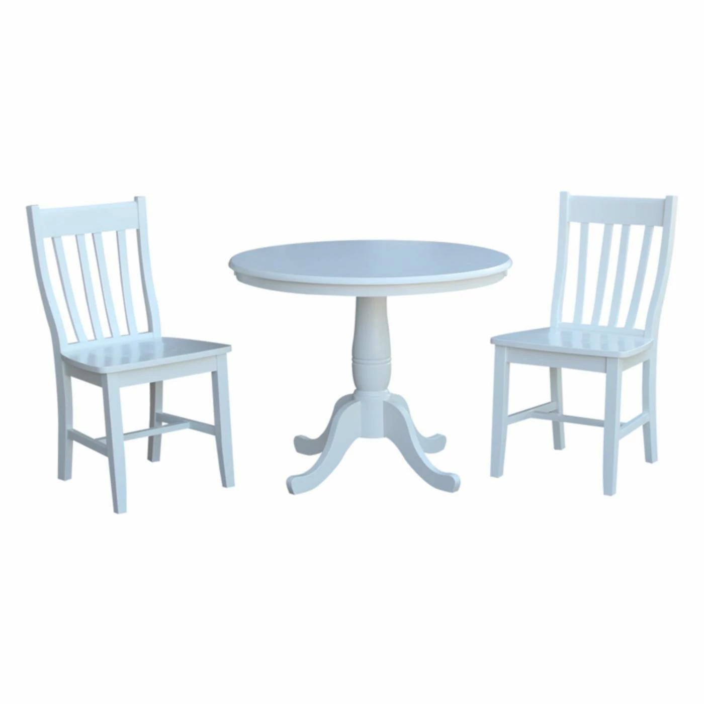 Hot Sale ⌛ Round International Concepts 3 Piece Dining Set With Cafe Chairs 🥰 4 Hot Sale ⌛ Round International Concepts 3 Piece Dining Set With Cafe Chairs 🥰 - Image 2