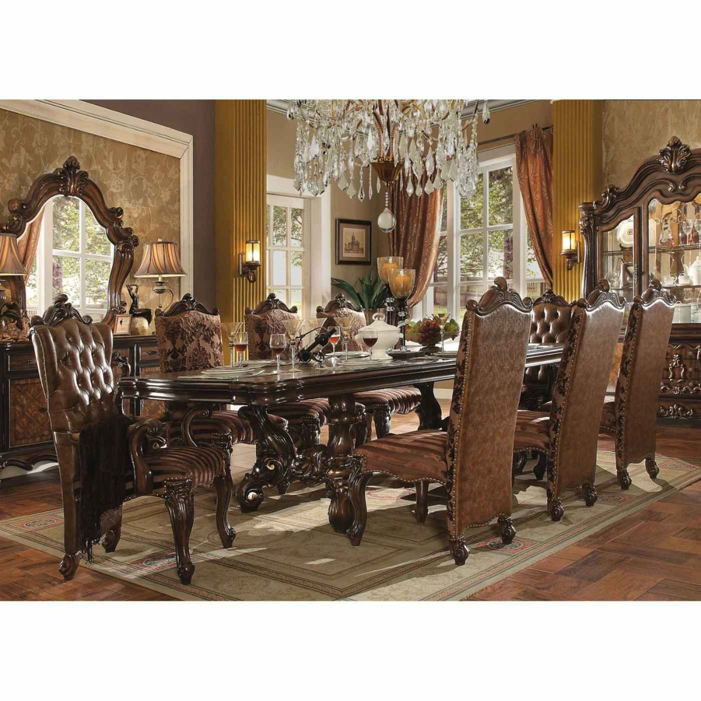 Best deal โญ Rectangle Acme Furniture Versailles 9 Piece Open Pedestal Dining Table Set - Cherry ๐คฉ 3 Best deal โญ Rectangle Acme Furniture Versailles 9 Piece Open Pedestal Dining Table Set - Cherry ๐คฉ