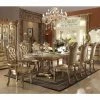 Buy 🎁 Rectangle Acme Furniture Vendome Gold 9 Piece Double Pedestal Dining Table Set ⌛ -Kitchen Sales Store masterACM1397