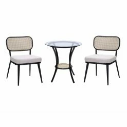 Brand new 🛒 Round Acme Furniture Frydel 3-Piece Table And Chairs Set 🤩