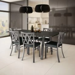 Wholesale 😍 Rectangle Amisco Drift Washington 7 Piece Dining Table Set ⌛
