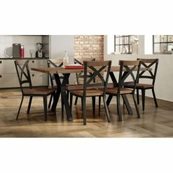 Budget 🎉 Rectangle Amisco Laredo Jasper 7 Piece Dining Table Set 🥰