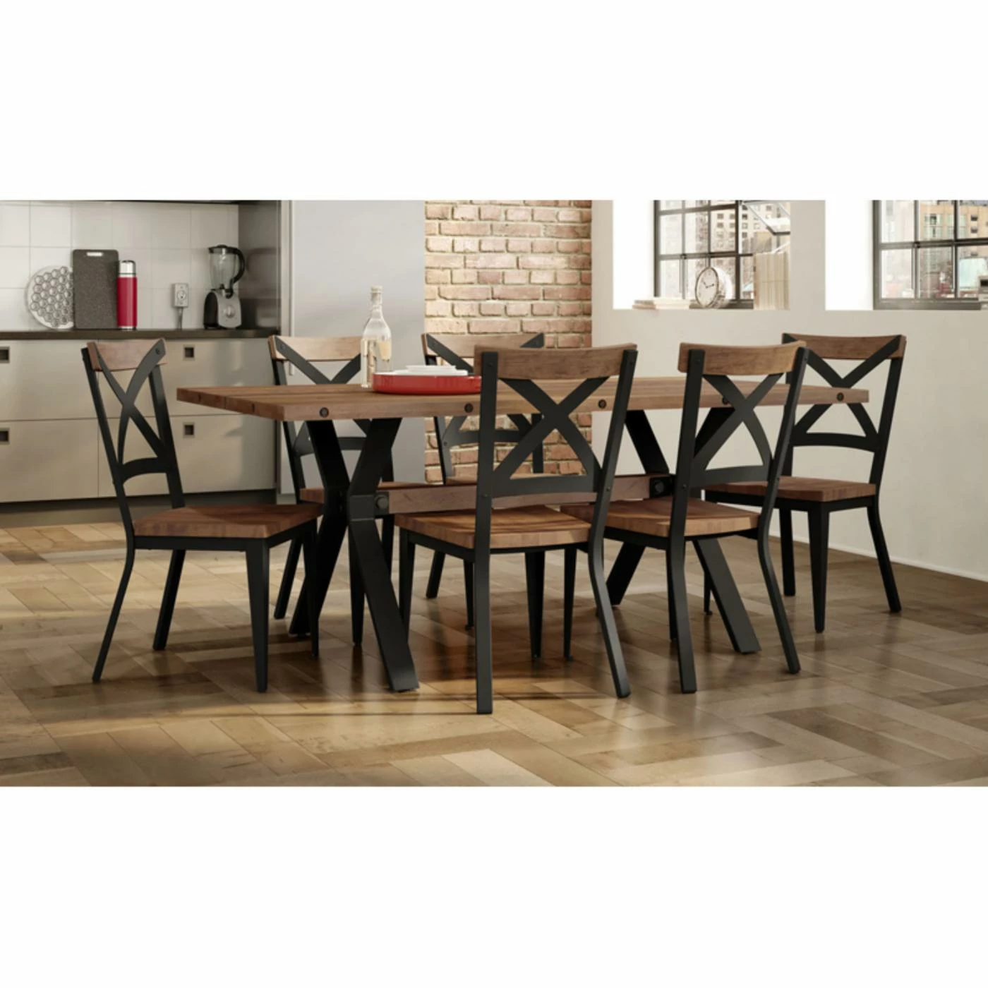 Budget 🎉 Rectangle Amisco Laredo Jasper 7 Piece Dining Table Set 🥰 3 Budget 🎉 Rectangle Amisco Laredo Jasper 7 Piece Dining Table Set 🥰