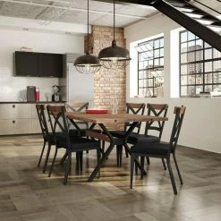 Cheapest 🌟 Rectangle Amisco Laredo Snyder 7 Piece Dining Table Set 🛒