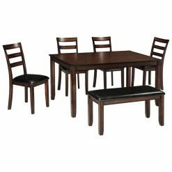 Best reviews of ✔️ Rectangle Signature Design By Ashley Coviar 6 Piece Dining Table Set 😀