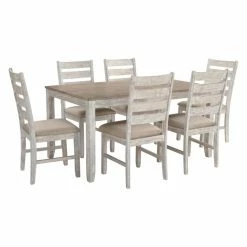 Best Pirce ❤️ Rectangle Signature Design By Ashley Skempton 7 Piece Dining Table Set 👍