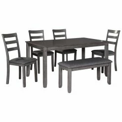 Hot Sale ⌛ Rectangle Signature Design By Ashley Bridson 6 Piece Casual Dining Set ✔️
