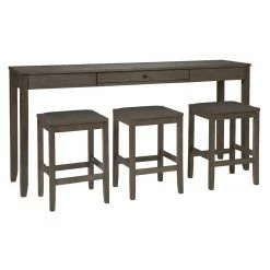 New ⌛ Rectangle Signature Design By Ashley Caitbrook 4 Piece Rectangular Dining Room Counter Table Set ❤️