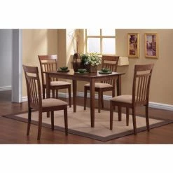 Cheapest 😉 Rectangle Benzara Classy 5 Piece Rectangular Wooden Dining Table Set ✔️