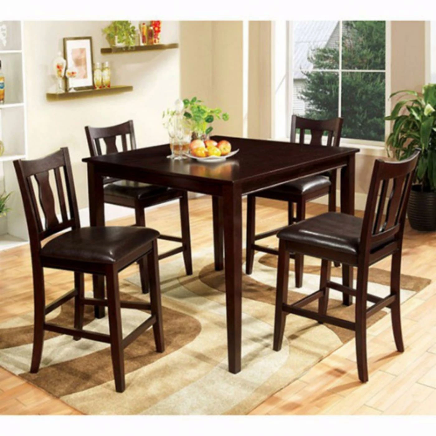 Outlet π€© Square Benzara West Creek II Natty Severe 5 Piece Counter Height Dining Table Set π 3 Outlet π€© Square Benzara West Creek II Natty Severe 5 Piece Counter Height Dining Table Set π