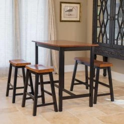 Outlet 💯 Best Selling Home Rectangle Rockchuck 4 Piece Rectangular Dining Table Set 🌟