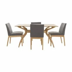 Coupon 🌟 Best Selling Home Rectangle Kwame Rectangular 5 Piece Dining Table Set 🌟