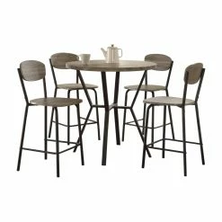 Wholesale 🌟 Crown Mark Blake Round 5 Piece Counter Height Dining Table Set ✨