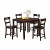 Coupon 🥰 Rectangle Crown Mark Henderson Vinyl Rectangular 5 Piece Counter Height Dining Table Set ⭐ -Kitchen Sales Store masterCROW095