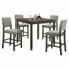 Best Pirce ✨ Crown Mark Derick Square 5 Piece Counter Height Dining Table Set 🎉