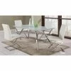 Cheap ⌛ Rectangle Chintaly Jade 5 Piece Dining Table Set With Z Frame Dining Chairs ❤️ -Kitchen Sales Store masterCTY1250