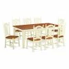 New 🧨 Rectangle East West Furniture Quincy 9-Piece Sheaf Dining Table Set 🔔 -Kitchen Sales Store masterEASE1008