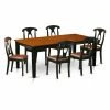 Wholesale 🔔 Rectangle East West Furniture Quincy 7-Piece Keyhole Dining Table Set 🎉 -Kitchen Sales Store masterEASE1013