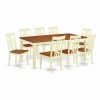 Best Sale 🥰 Casual Dining Sets East West Furniture Quincy 9-Piece Lattice-back Dining Table Set 👍 -Kitchen Sales Store masterEASE1017