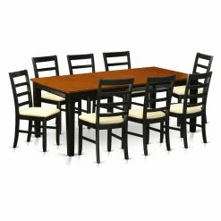 Flash Sale ⭐ Rectangle East West Furniture Quincy 9-Piece Shaker Dining Table Set 🌟