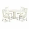 New ⌛ Round East West Furniture Shelton 5 Piece Sheaf Dining Table Set 🌟 1 New ⌛ Round East West Furniture Shelton 5 Piece Sheaf Dining Table Set 🌟 -Kitchen Sales Store masterEASE1034