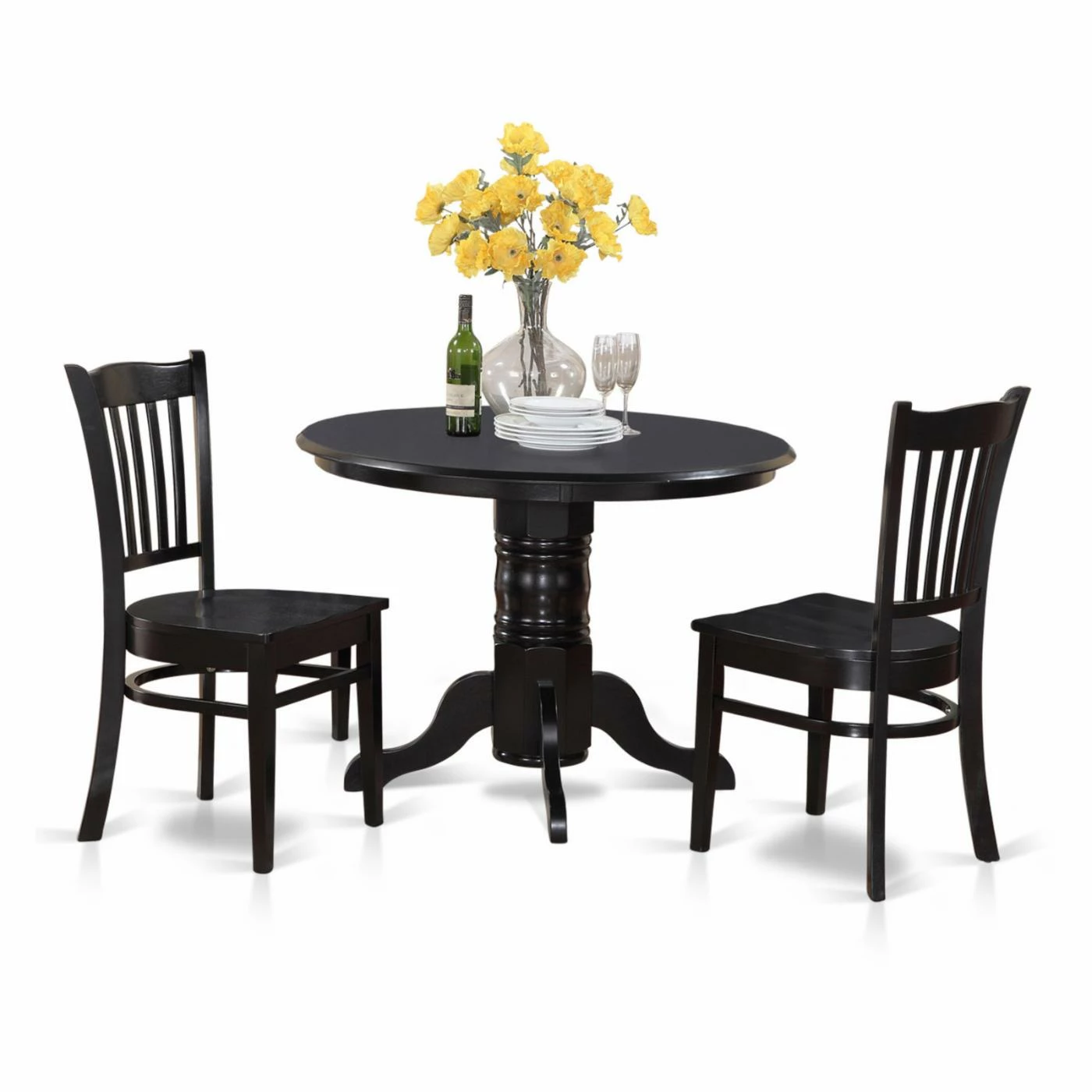 Deals โค๏ธ Round East West Furniture Shelton 3 Piece Comb Back Dining Table Set ๐งจ 3 Deals โค๏ธ Round East West Furniture Shelton 3 Piece Comb Back Dining Table Set ๐งจ