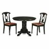 Top 10 😍 Round East West Furniture Shelton 3 Piece Keyhole Dining Table Set 🔥 -Kitchen Sales Store masterEASE1039