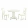 Best Sale 🛒 Round East West Furniture Shelton 3 Piece Latticeback Dining Table Set 🎉 -Kitchen Sales Store masterEASE1041