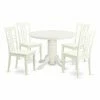 Cheapest 🔔 Round East West Furniture Shelton 5 Piece Latticeback Dining Table Set 🛒 -Kitchen Sales Store masterEASE1042