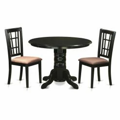 Best deal 👍 Round East West Furniture Shelton 3 Piece Windowpane Dining Table Set 💯