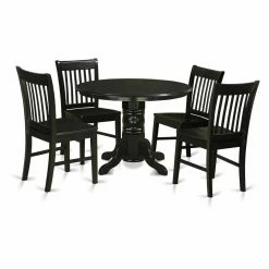 Brand new ✔️ Round East West Furniture Shelton 5 Piece Slat Back Dining Table Set 😉