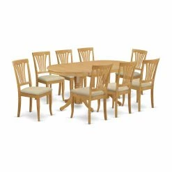 Brand new 🔔 Oval East West Furniture Vancouver 9 Piece Lath Back Dining Table Set 🥰