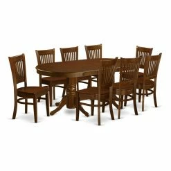Best deal 🎉 Oval East West Furniture Vancouver 9 Piece Hepplewhite Modern Dining Table Set 🧨
