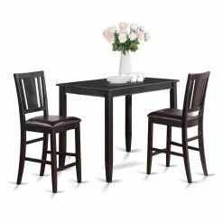 Deals 🌟 Rectangle East West Furniture Buckland 3 Piece Scotch Art Dining Table Set 😀