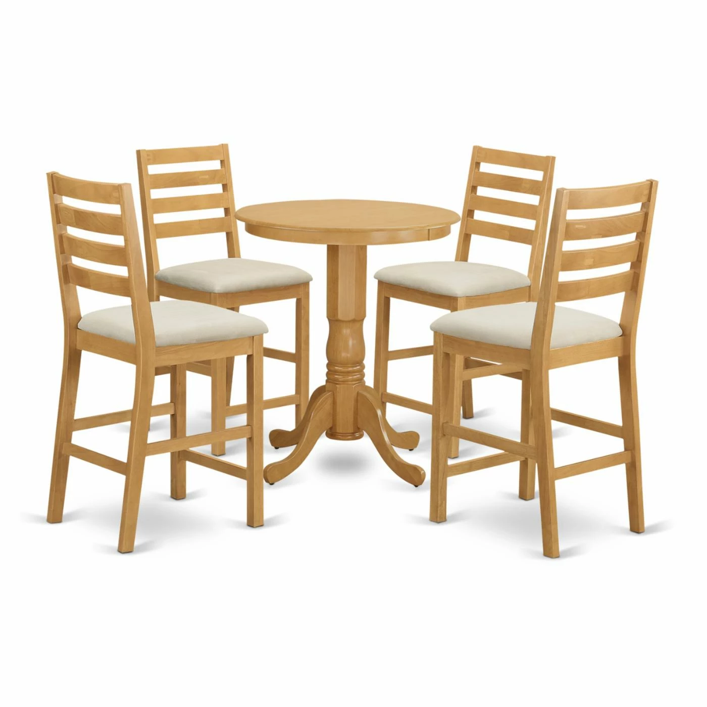 Buy π Round East West Furniture Eden 5 Piece High Ladder Dining Table Set 𧨠3 Buy π Round East West Furniture Eden 5 Piece High Ladder Dining Table Set π§¨