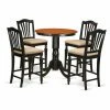 Coupon 🤩 Round East West Furniture Eden 5 Piece High Splat Dining Table Set 👍 -Kitchen Sales Store masterEASE1158