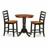 Deals 😍 Round East West Furniture Eden 3 Piece Ladder Back Dining Table Set 👏 -Kitchen Sales Store masterEASE1159